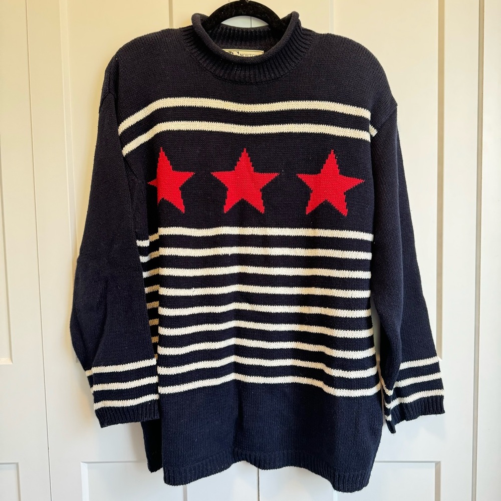Vintage Norton Studio Stars and Stripes Sweater